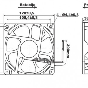 Ventilator DS12038B 24VDC - Img 2