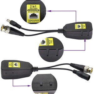 Video Balun Pasivni Set 8MP 4K - Prenos Video Signala i Napajanja (BNC na RJ45) - Img 3