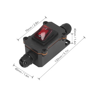 Vodootporni Linijski Prekidač 12V 30A sa LED Indikatorom IP67 - Img 6