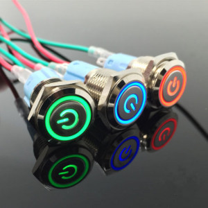 Vodootporni Metalni Taster 16mm sa LED Osvetljenjem 12V - Zeleni LED Ring (IP65) - Img 3