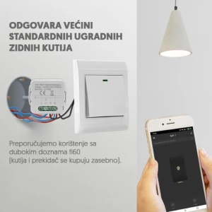 WiFi smart modul prekidač bez N provodnika (za ugradnju u doznu) - Img 3