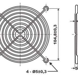 Zaštitna mreža za ventilatore 120mm - Img 2