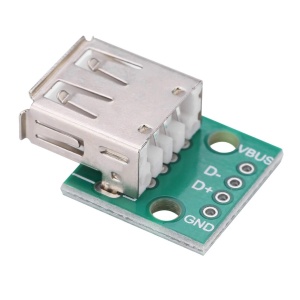 Ženski USB A na DIP Adapter Pločica za lemljenje (4 pina, 2.54mm) - Breakout Modul za Prototip Ploče - Img 5
