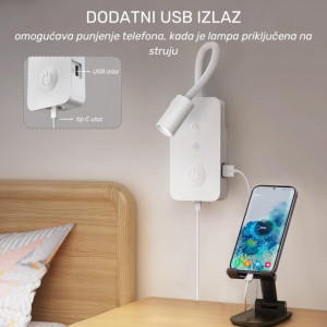 Zidna LED svetiljka bela - Img 5