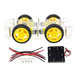 4WD Robot Car Kit Komplet - Šasija za Pametan Robot Automobil sa 4 DC Motora i Enkoderima za Arduino - Img 3