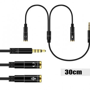 Adapter 3.5mm 4-polni muški-2x3.5mm 4-polni ženski - Img 2
