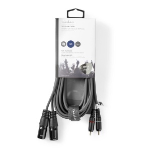 Audio kabl 2x XLR muški na 2x RCA muški - 3m - Img 3