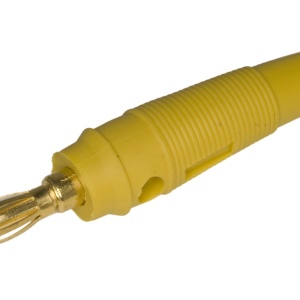 Banana 4mm pozlaćena žuta