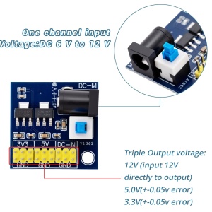 DC-DC Step-Down Modul Napajanja 12V na 5V i 3.3V AMS1117 - Img 2
