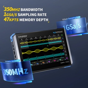 FNIRSI DPOS350P Digitalni Osciloskop 350MHz 1GSa/s - 4-u-1 Tablet Instrument - Img 4