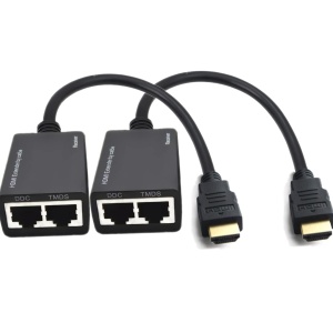 HDMI Extender produživač preko mrežnog kabla (Cat5e / Cat6) do 30m pasivni (komplet predajnik i prijemnik) - Img 3