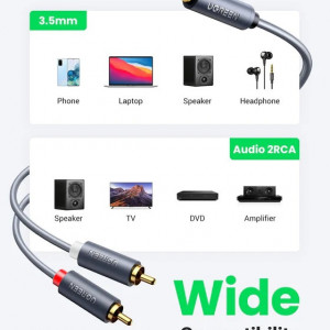 Kabl 3.5mm ST F-2xRCA M 1.0m - Img 3