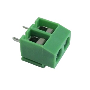 Klema za PCB montažu 2 pina zelena