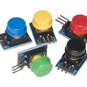 Komplet Arduino taster modula 12x12mm – 5 komada (Mix boja) - Img 1