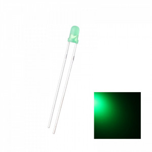 LED dioda 3mm zelena difuzna - Img 1