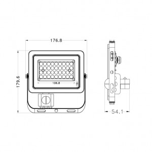 LED reflektor sa PIR senzorom 30W beli - Img 2