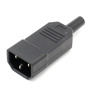 Naponski konektor IEC C14 muški za kabl 10A 250V Crni - Strujni utikač za računar / UPS - Img 6