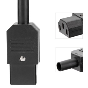 Naponski konektor IEC C14 ženski za kabl 10A 250V Crni - Strujna utičnica za računar / UPS - Img 8