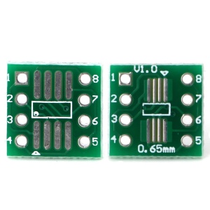 PCB Adapter SMD na DIP8 (SOP8, SSOP8, TSSOP8) - Dvostrani Adapter 1.27mm / 0.65mm