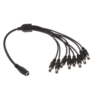 Razdelnik napajanja 1 na 8 DC kabl za video nadzor i LED trake (5.5x2.1mm)