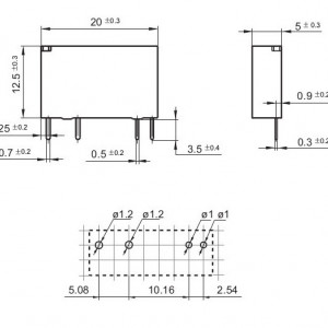 Rele HF49FD-005-1H11 - Img 3