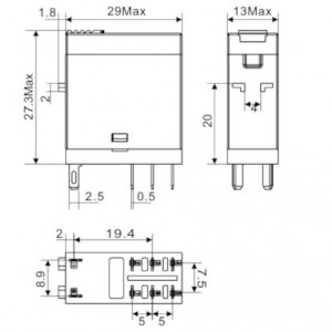 Rele RJ2S-CL 24VDC - Img 3