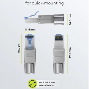 RJ45 M CAT6 STP širmovani montaža bez alata - Img 2