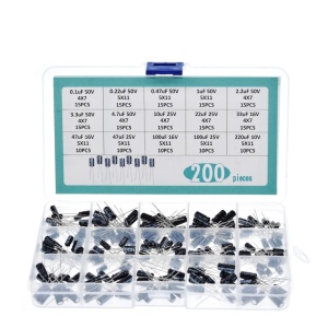 Set elektrolitskih kondenzatora 200 komada u kutiji (0.1uF - 220uF, 10V-50V) - Img 4