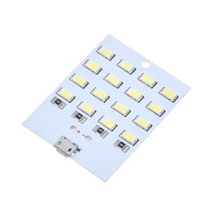 SMD 5730 LED Panel 5V sa Micro USB Priključkom - 20 Dioda (Hladno Bela)