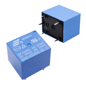 Songle Elektromagnetni Relej 5V 10A SRD-05VDC-SL-C (SPDT 5-pin) - za Arduino i elektroniku