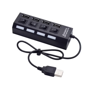 USB hub USB2.0 A M-4xUSB2.0 A F sa prekidačima 480Mbps 0.5m - Img 1