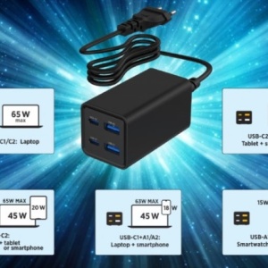 USB punjač 4-porta fast charger GaN 65W - Img 2