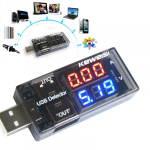 USB Tester Punjača i Kablova - Merač Napona i Struje Keweisi KWS-10VA - Img 1