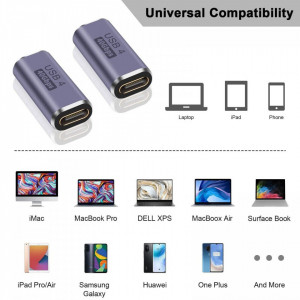 USB4 Adapter Ženski na Ženski USB-C Spojnik 40Gbps 100W PD 8K Video - Img 3