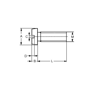 Vijak ravni M4x16 - Img 2