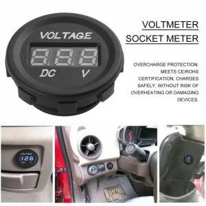 Vodootporni LED voltmetar za auto plavi - Img 7