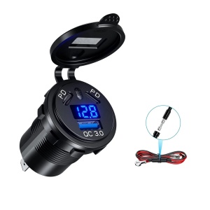 Vodootporni USB punjač USB3.0+2xPD (USB-C) - Img 1