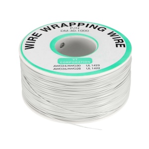 Žica za šemiranje AWG30 bela – Kotur 250m (Wire-Wrapping)