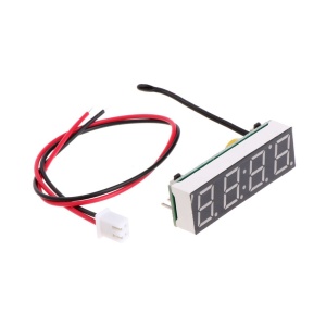 3-u-1 Digitalni Sat, Termometar i Voltmetar za Auto (Plavi LED)