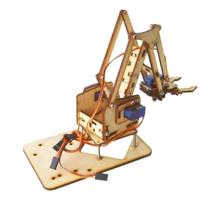 4 DOF Drvena Robotska Ruka DIY Kit - Arduino & Raspberry Pi Kompatibilna - Img 2