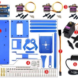 4-DOF Edukativna Metalna Robotska Ruka sa Servo Driverom - Kit za micro:bit - Img 7