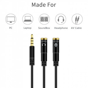 Adapter 3.5mm 4-polni muški-2x3.5mm 4-polni ženski - Img 3
