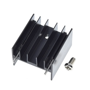 Aluminijumski hladnjak za TO220 tranzistore sa pinovima 25x24x16mm - Crni - Img 5