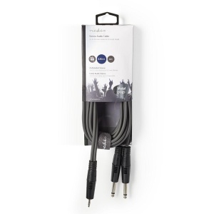 Audio kabl 2x 6.35mm (banana) na 3.5mm stereo – Metalni konektori – 3m - Img 3