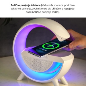 Bluetooth zvučnik RGB sa bežičnim punjačem - Img 3