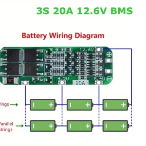 BMS 3S 20A 12.6V Zaštitni Modul za Li-ion 18650 Baterije - Img 2