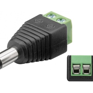DC Konektor Muški na Šraf 5.5 x 2.1mm sa Klemama za Video Nadzor i LED Trake - Img 2