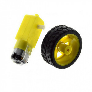DC Motor sa reduktorom i točkom 3-6V (TT motor) za Arduino i robotiku - Img 2