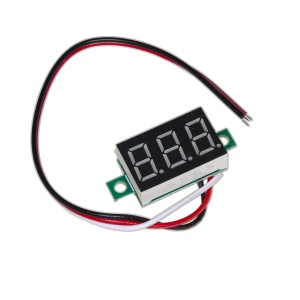 Digitalni DC Voltmeter 0-100V - Mini LED Displej 0.36" Crveni (3 žice)