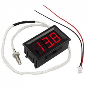 Digitalni Termometar Crveni XH-B310 sa K-Tip Sondom M6 (-30°C do 800°C) DC 12V - za Automobile i Traktore - Img 1